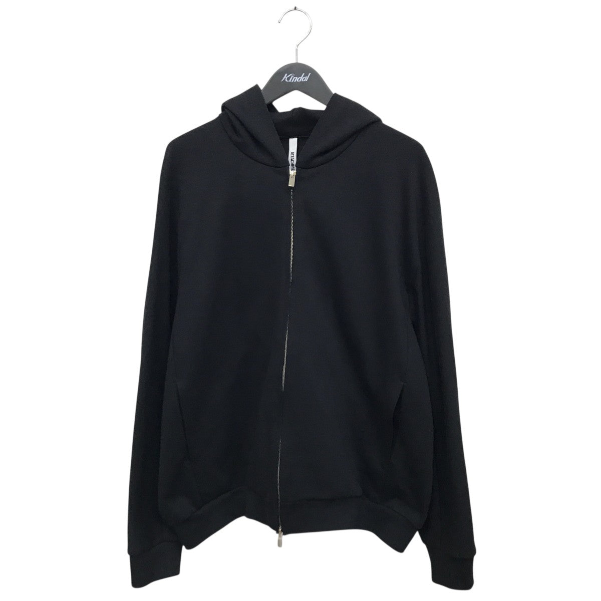 ポリエステルダブルニット ジップアップフーディジップパーカーAJ51-040