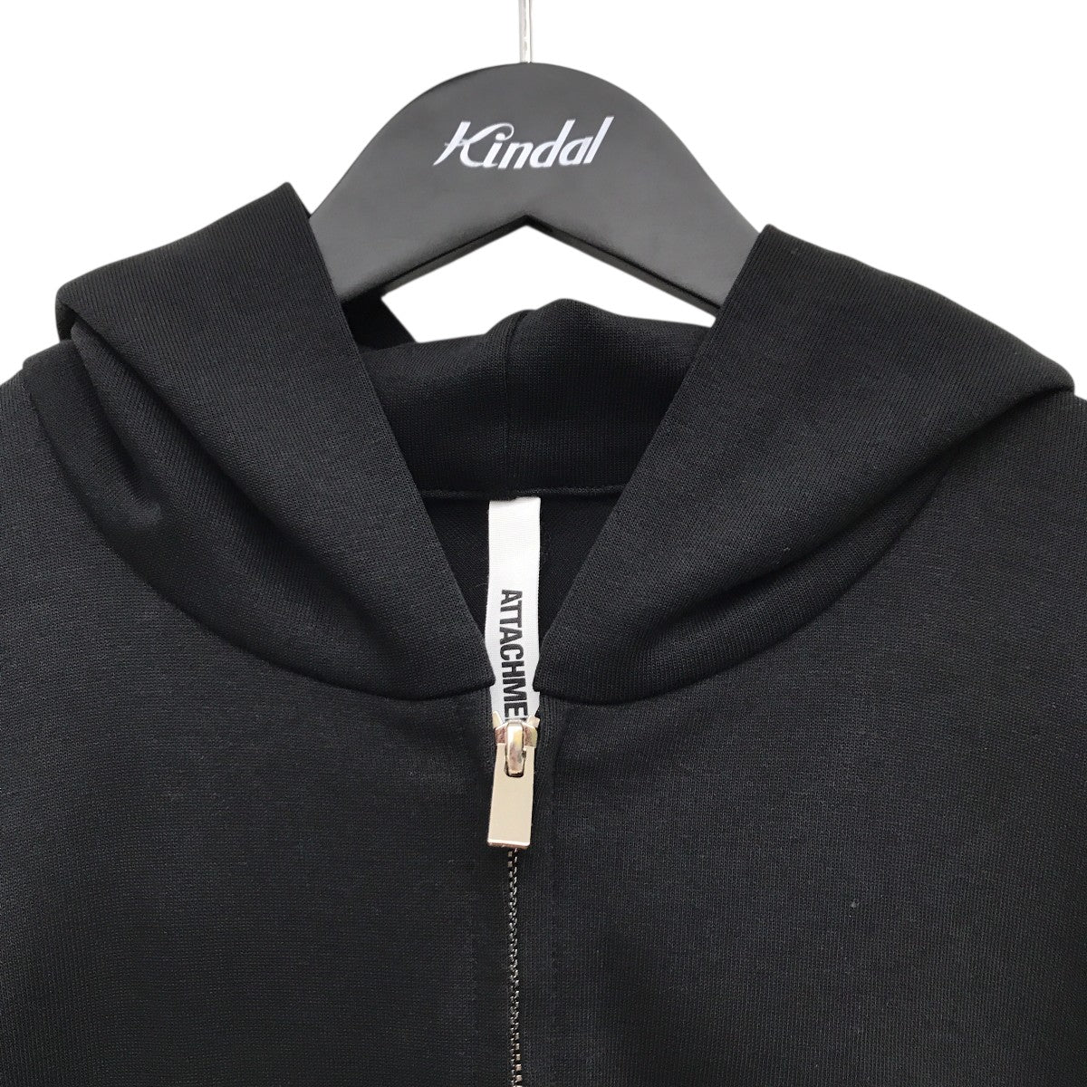 ポリエステルダブルニット ジップアップフーディジップパーカーAJ51-040