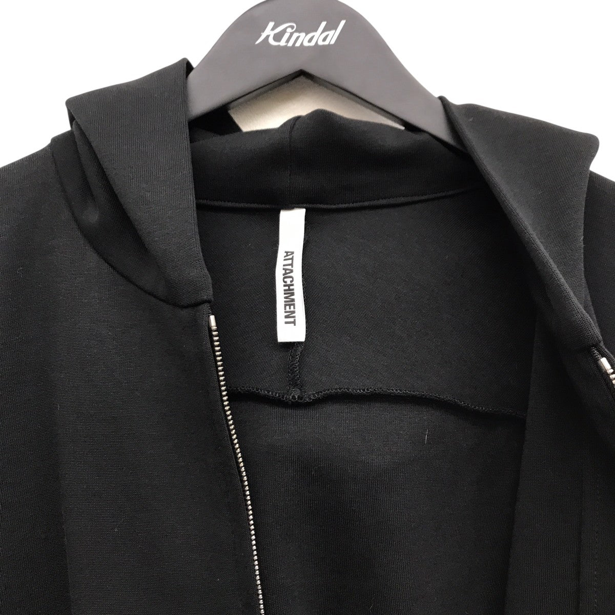 ポリエステルダブルニット ジップアップフーディジップパーカーAJ51-040