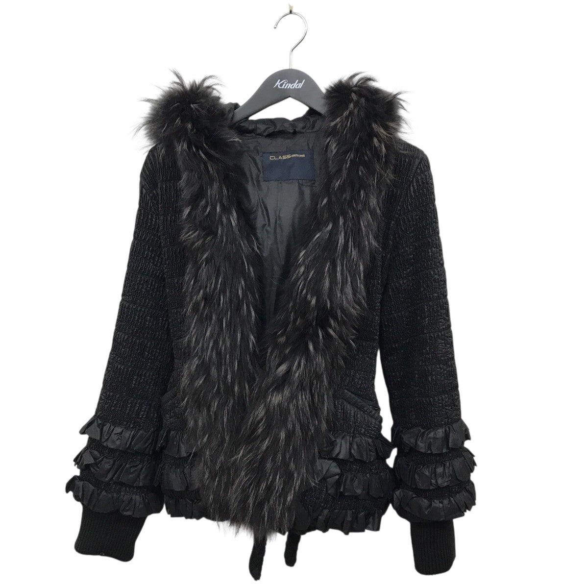 Class Roberto Cavalli ファーダウンジャケット09ICDB41J063 古着・中古-1枚目のアイテム画像