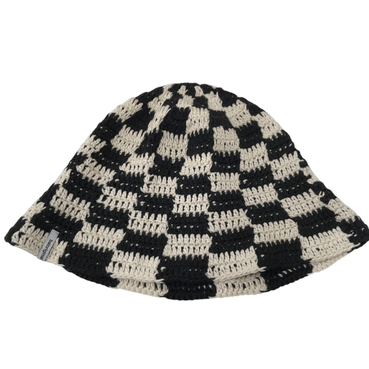 HAND KNIT BUCKET HAT チェッカーハット
