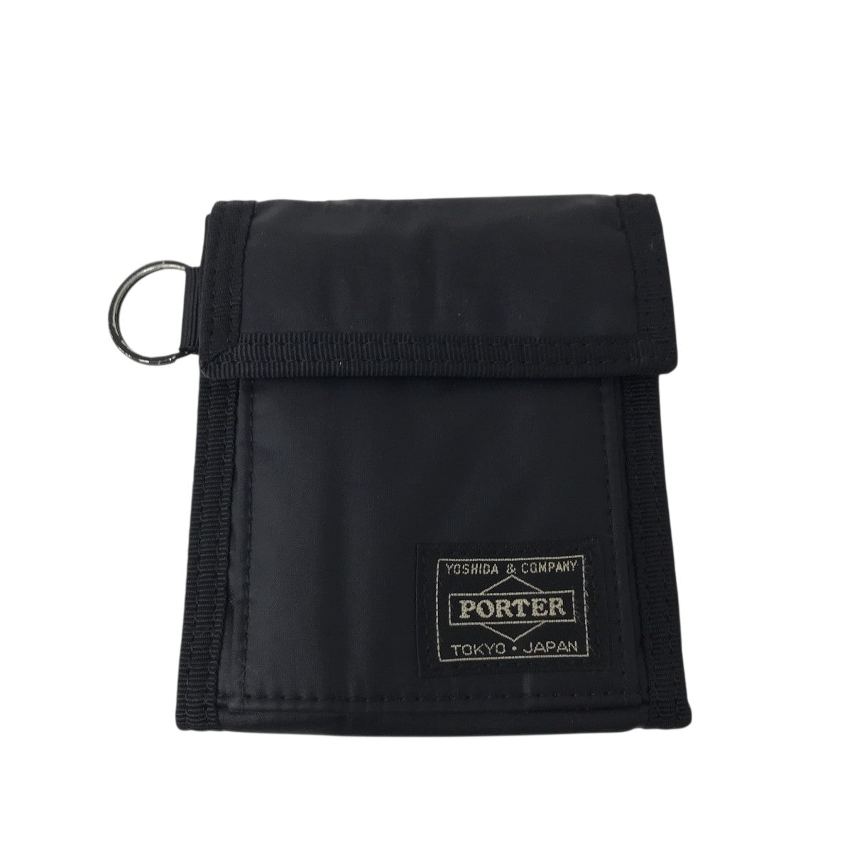 PORTER 二つ折り財布 黒 ポーター PORTER カレント ブラック レザー 二