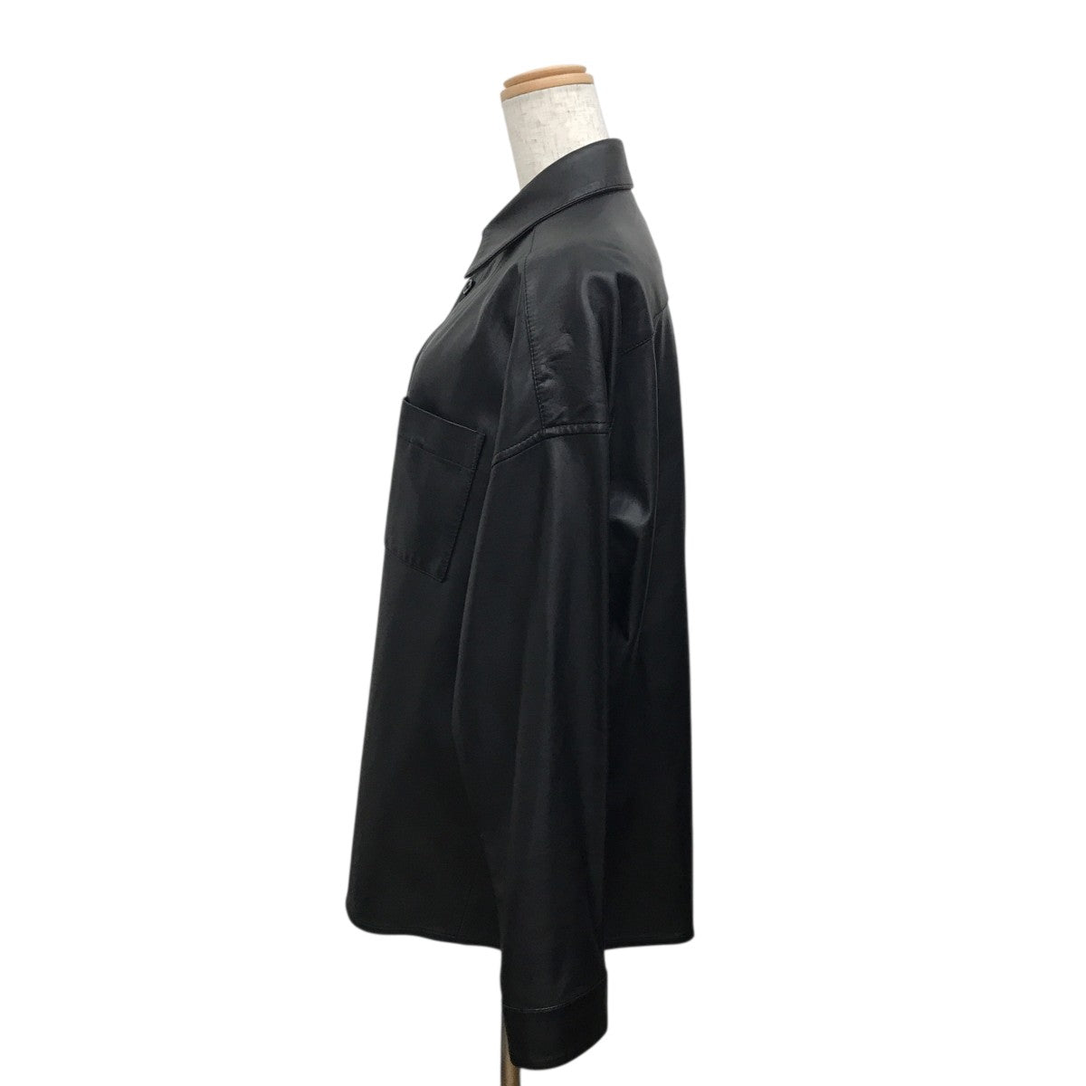 ラムレザーレギュラーカラーシャツレザーシャツCUMY0011A0