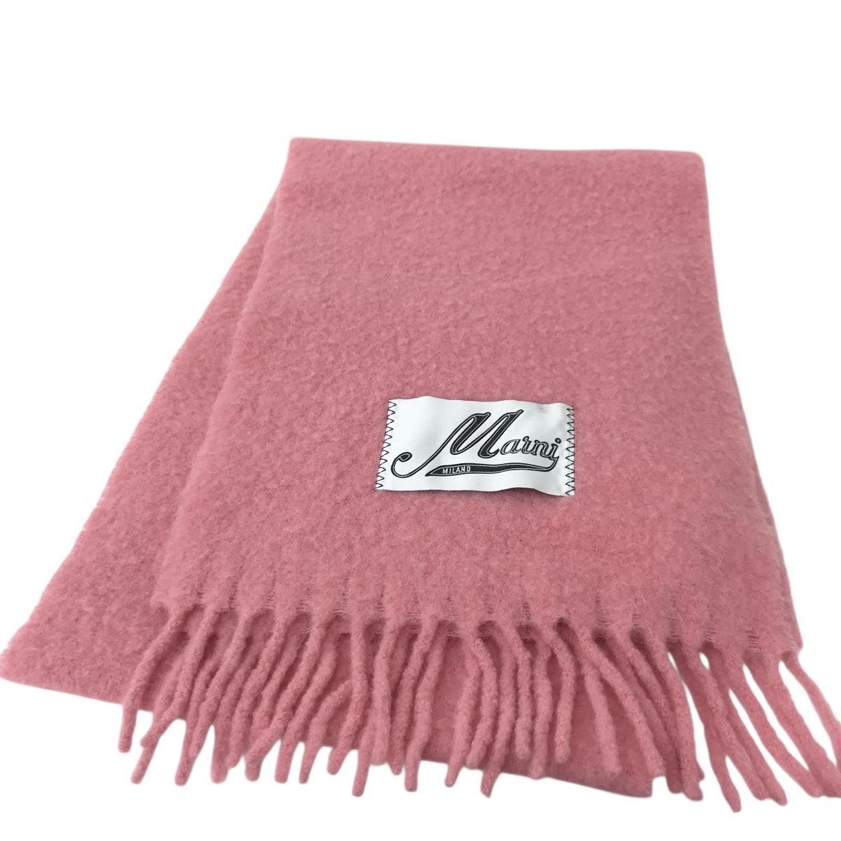 新品 MARNI ブラッシュドアルパカ製 フリンジ付き マフラー グレー MARNI - 【ラスト1点】マフラー / フリンジ付き / ラージサイズ