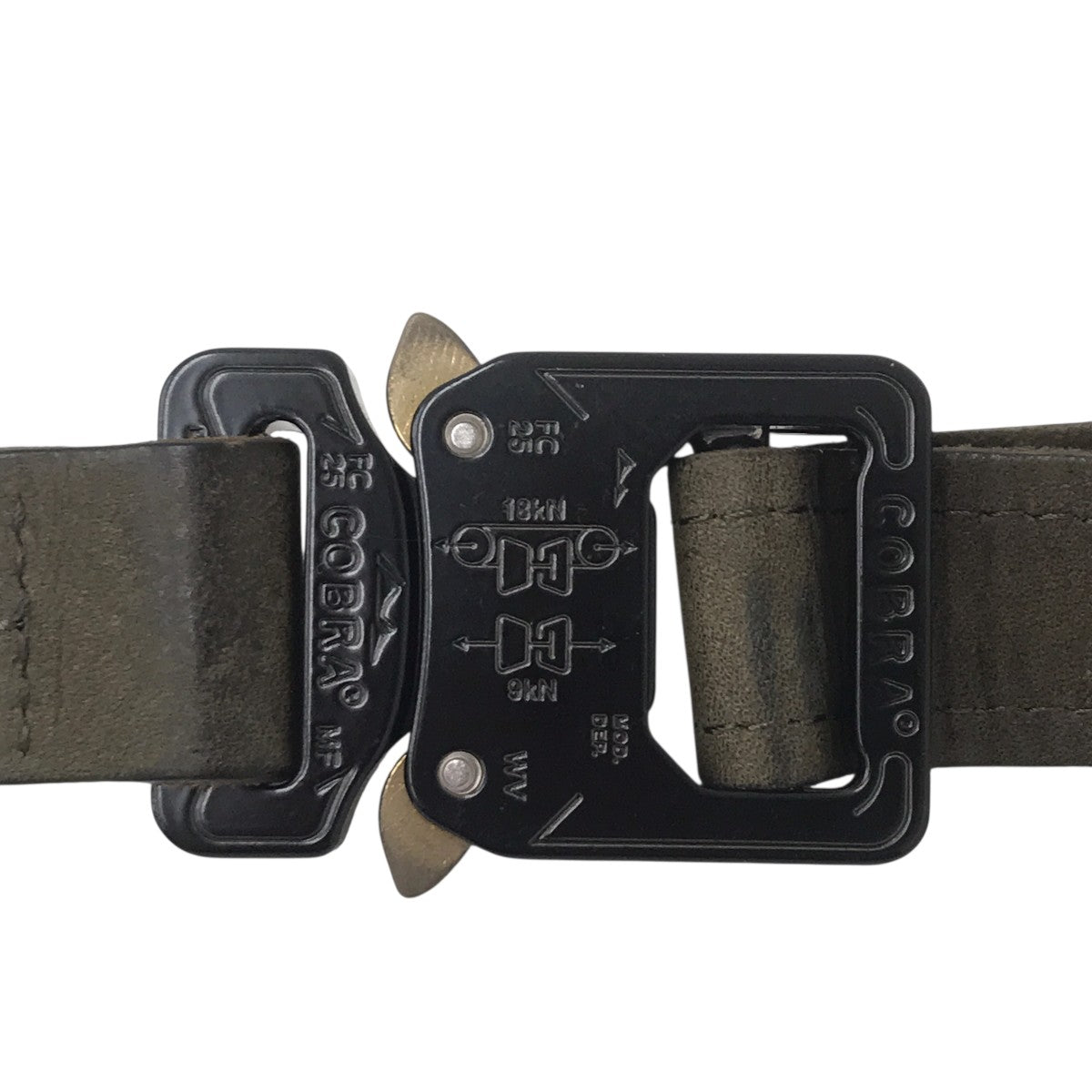 OILED COW LEATHER BELT with COBRA BUCKLEベルト