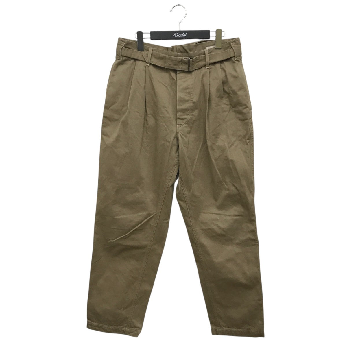 COMOLI(コモリ) ベルテッド チノパンツK01-03006 K01-03006 ベージュ