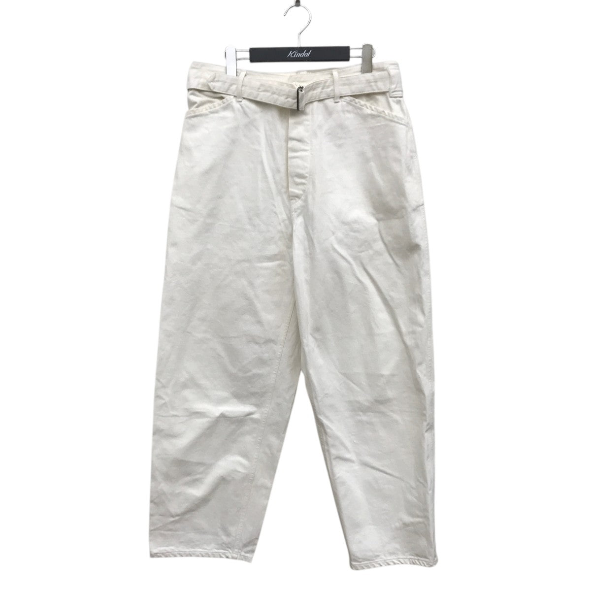 COMOLI ベルテッドパンツ ホワイトデニム サイズ1 COMOLI(コモリ) ベルテッドパンツS03-03012 S03-03012 ホワイト サイズ