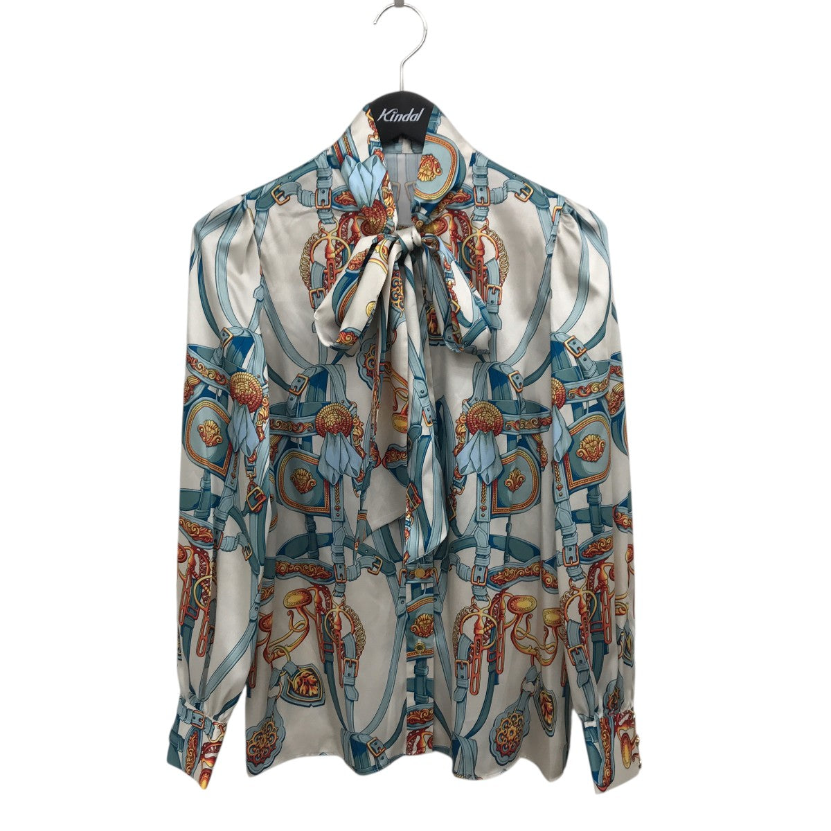 ハーネスプリントリボンブラウス総柄シャツ212320-13-060-71-020