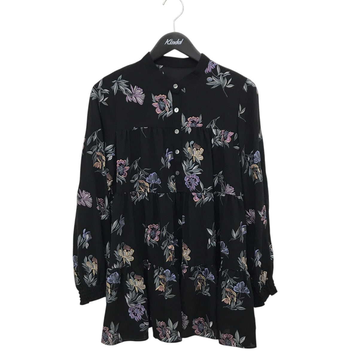 フラワー刺繍ティアードトップ総柄ブラウス0122341154-00