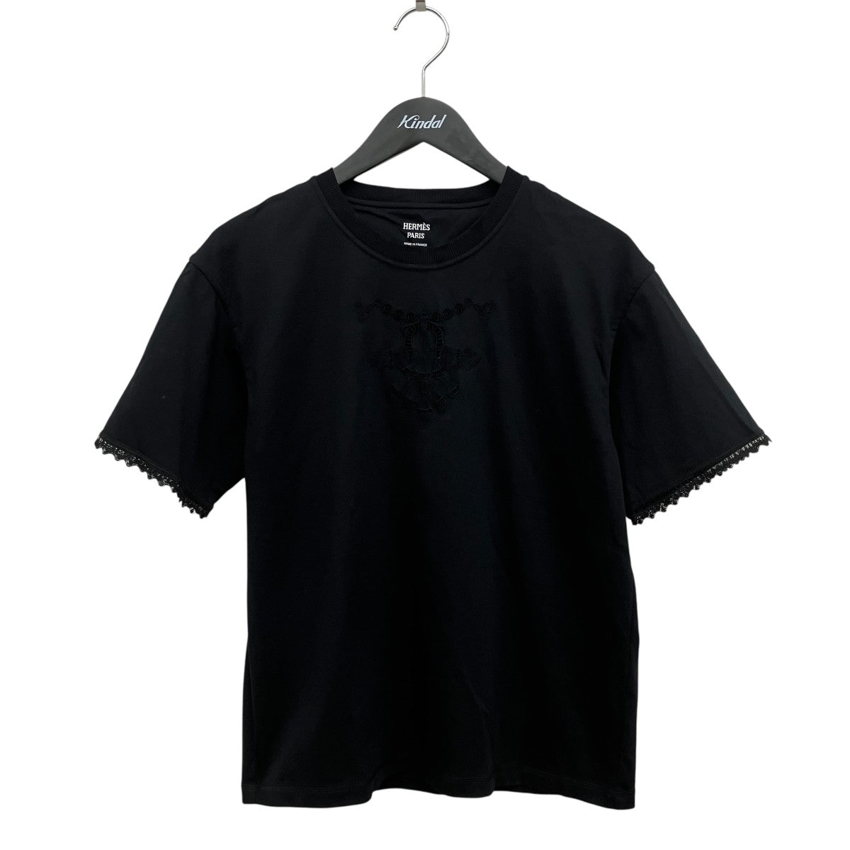 HERMES(エルメス) レース切り替えTシャツ5H4625DC 5H4625DC ブラック