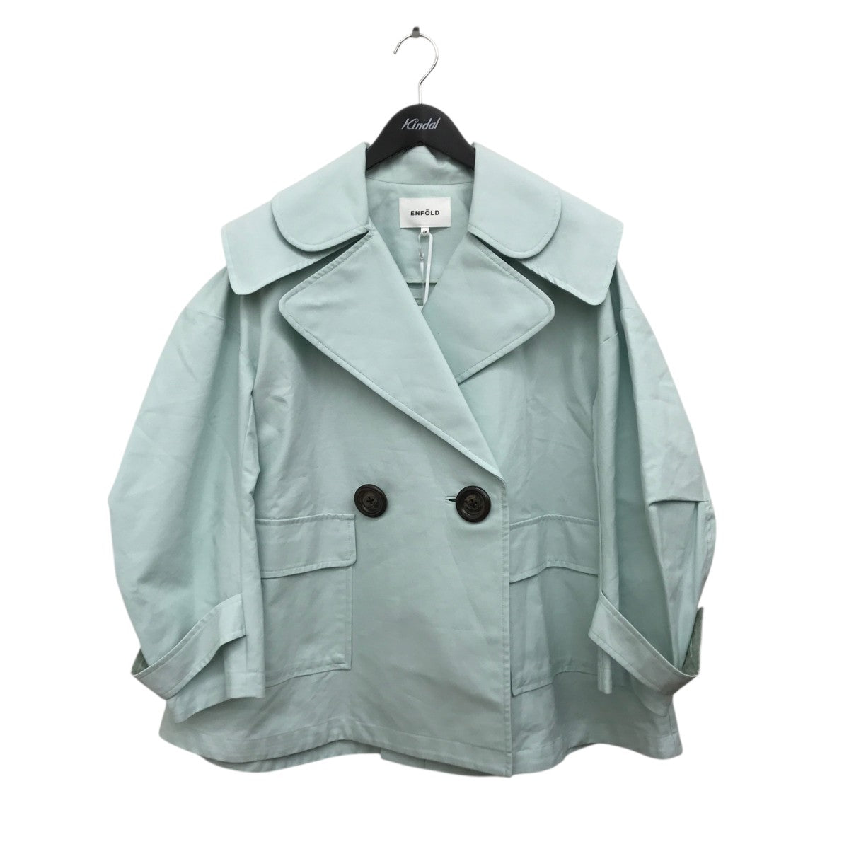 【人気✨】エンフォルド コットンダブルクロス BIGカラージャケット 36 ENFOLD(エンフォルド) コットンダブルクロスBIGカラージャケット