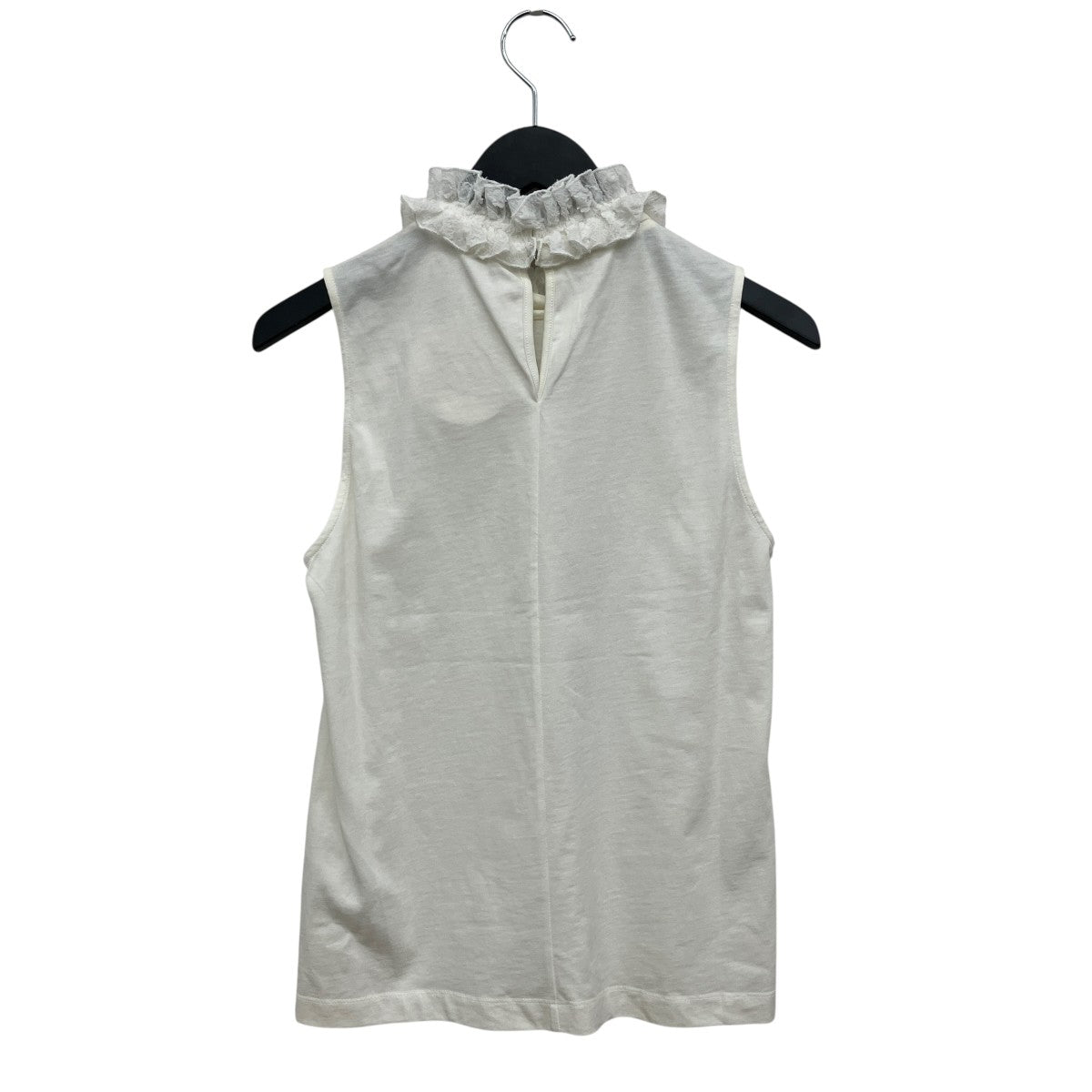 スリーブレスラッフルネックトップノースリーブブラウスS6AJH10