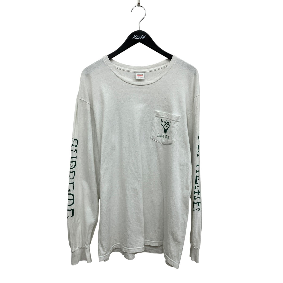 Supreme×south2 west8 21SSL S Pocket Tee長袖Tシャツ ホワイト サイズ 
