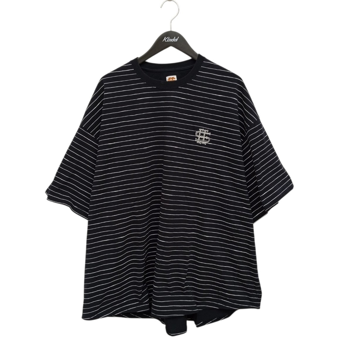 【XL】SEESEE SUPER BIGROUND TEE BORDER SEESEE(シーシー) SUPER BIG BORDER TEEボーダーTシャツ ネイビー