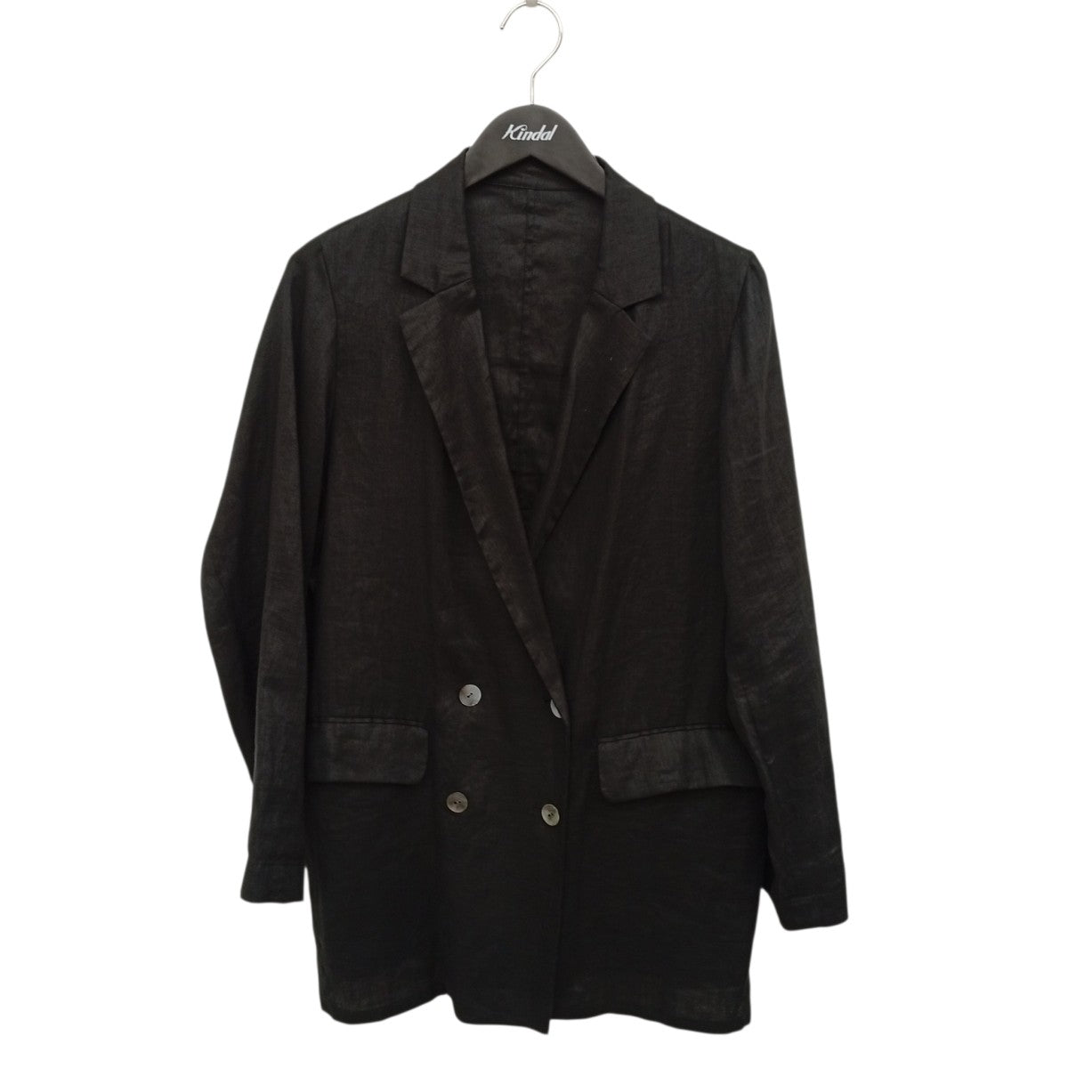 Loungedress リネンライクシアージャケット　ラウンジドレス　ブラック LOUNGEDRESS（ラウンジドレス）の「リネンライクシアージャケット