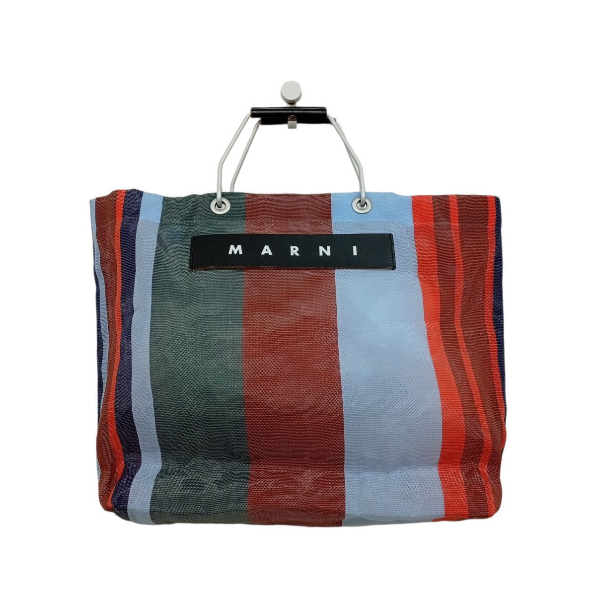 MARNI(マルニ) マーケットストライプトートバッグ ブルー×レッド