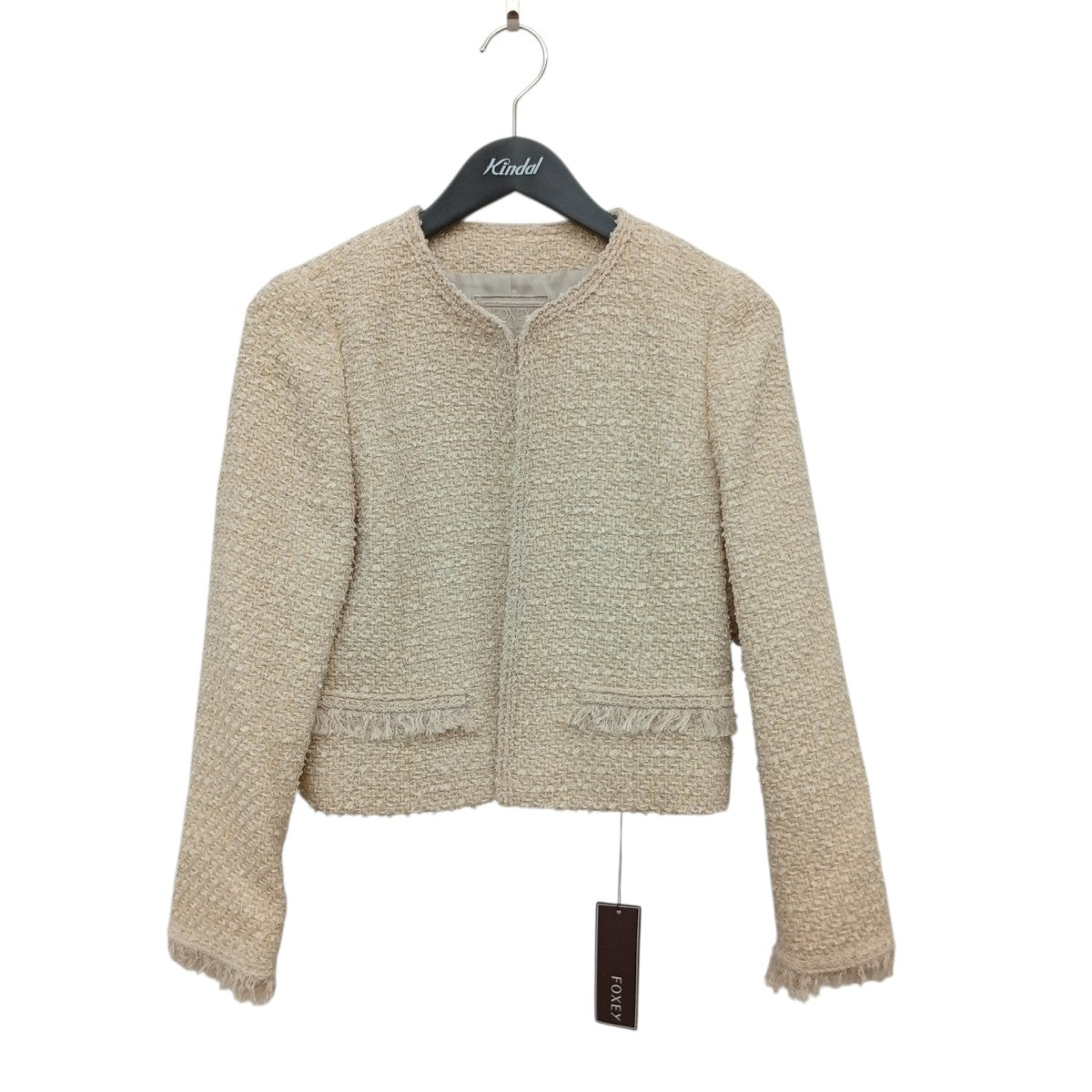 FOXEY BOUTIQUE(フォクシーブティック) Tweed Nobleノーカラー 