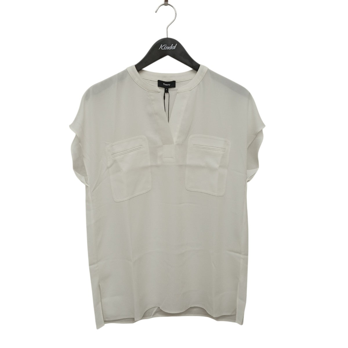 PKT POPOVER N POWDER CREPEブラウス01-2208204-150-902