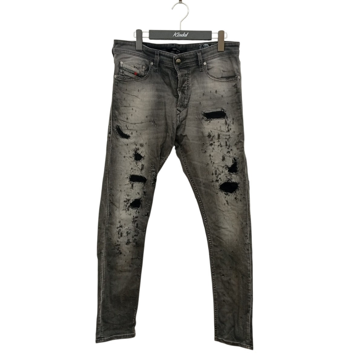 DIESEL(ディーゼル) TEPPHAR ダメージ加工デニムパンツ ブラック