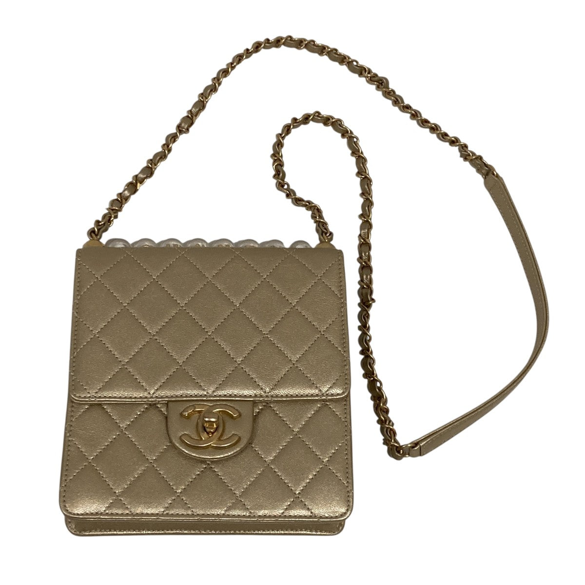 CHANEL(シャネル) マトラッセラムスキンチェーンショルダーバッグ 297