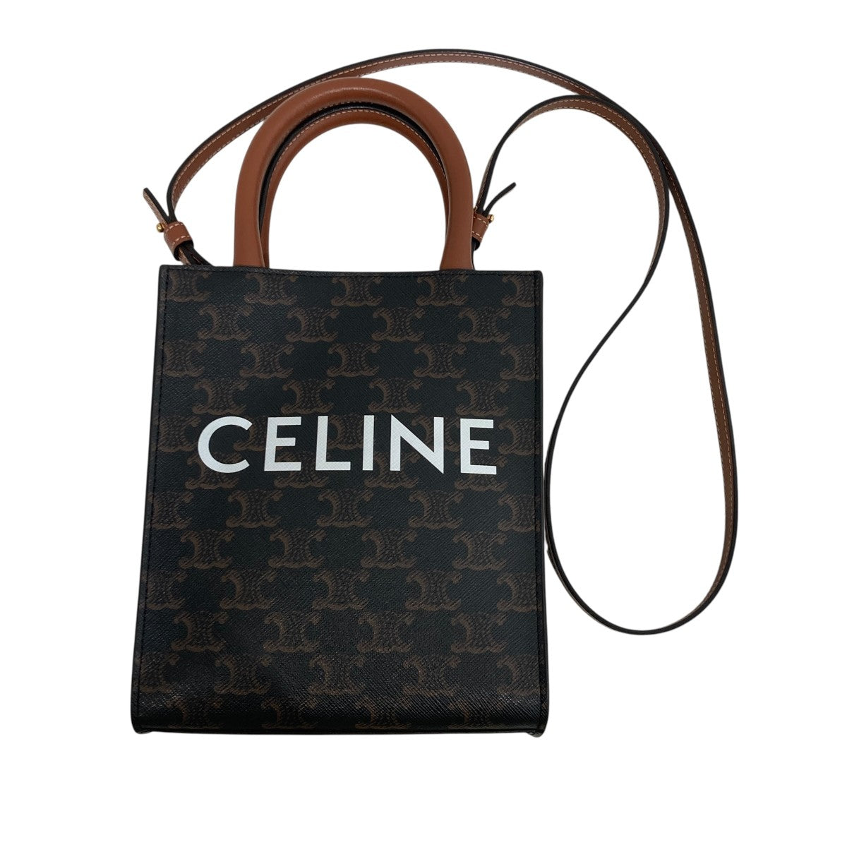 CELINE トリオンフ ミニバーティカル　カバ CELINE(セリーヌ) トリオンフミニバーティカルカバ2WAYミニトート