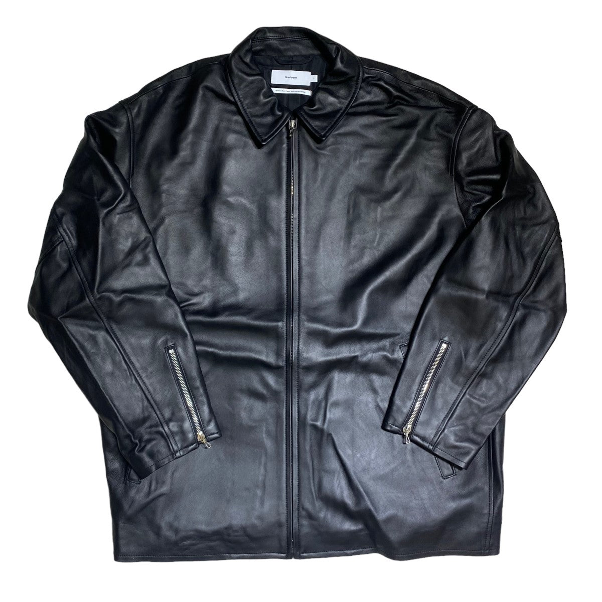 graphpaper(グラフペーパー) Sheep Leather Riders Jacket　シングルライダースジャケット GU223-20193  ブラック サイズ 13｜【公式】カインドオルオンライン ブランド古着・中古通販【kindal】