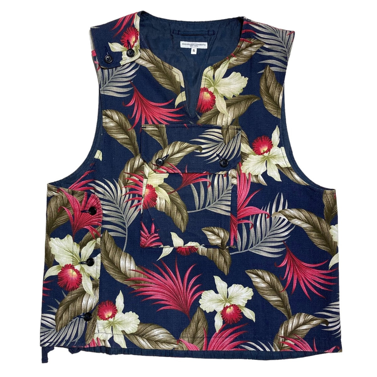 Engineered Garments(エンジニアードガーメンツ) cover vest Botanicalベスト ネイビー サイズ  16｜【公式】カインドオルオンライン ブランド古着・中古通販【kindal】