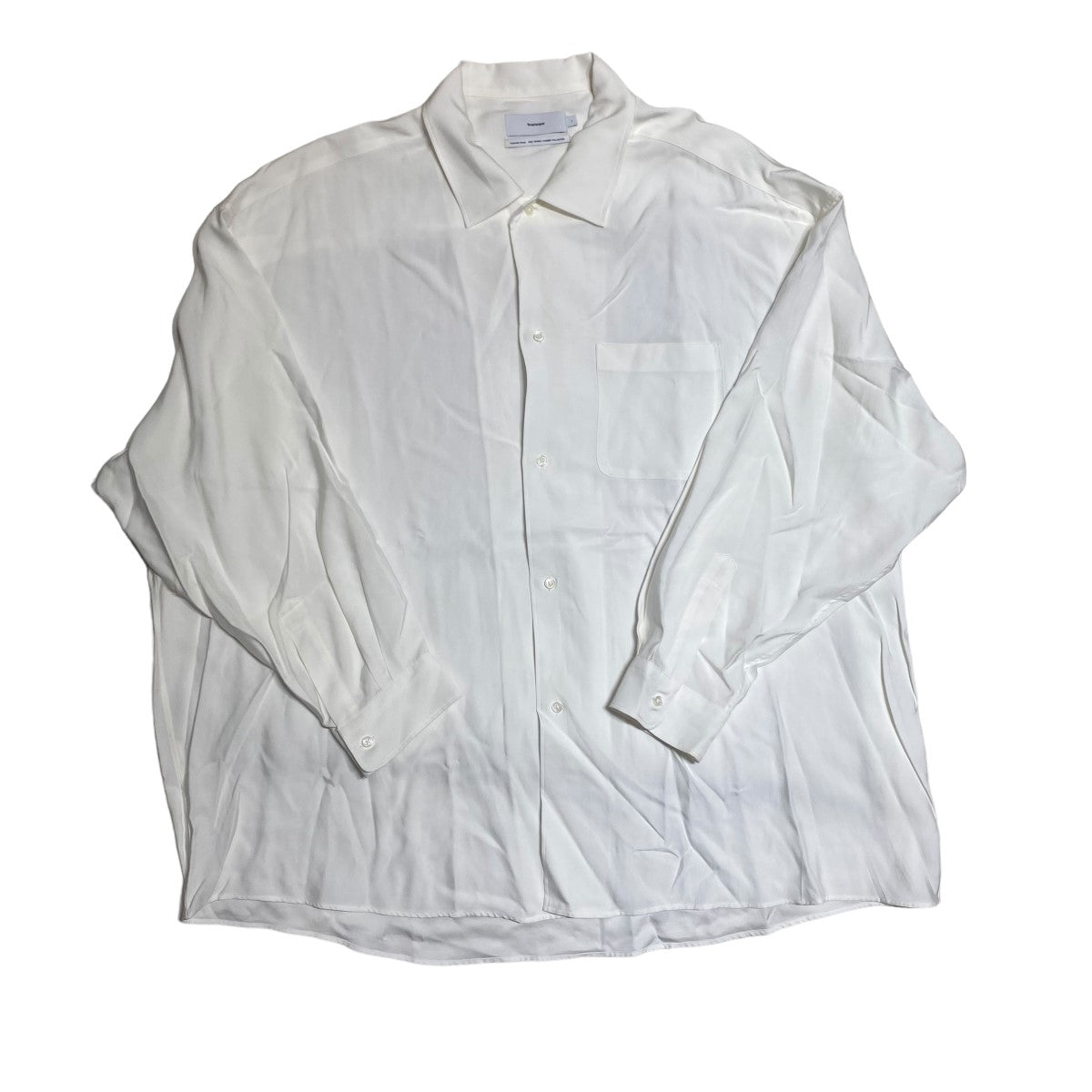 Graphpaper(グラフペーパー) 23SSViscose Cupro Oversized Sleeping  Shirtオープンカラーシャツ20GM231-50017 20GM231-50017 ホワイト サイズ S｜【公式】カインドオルオンライン  ブランド古着・中古通販【kindal】