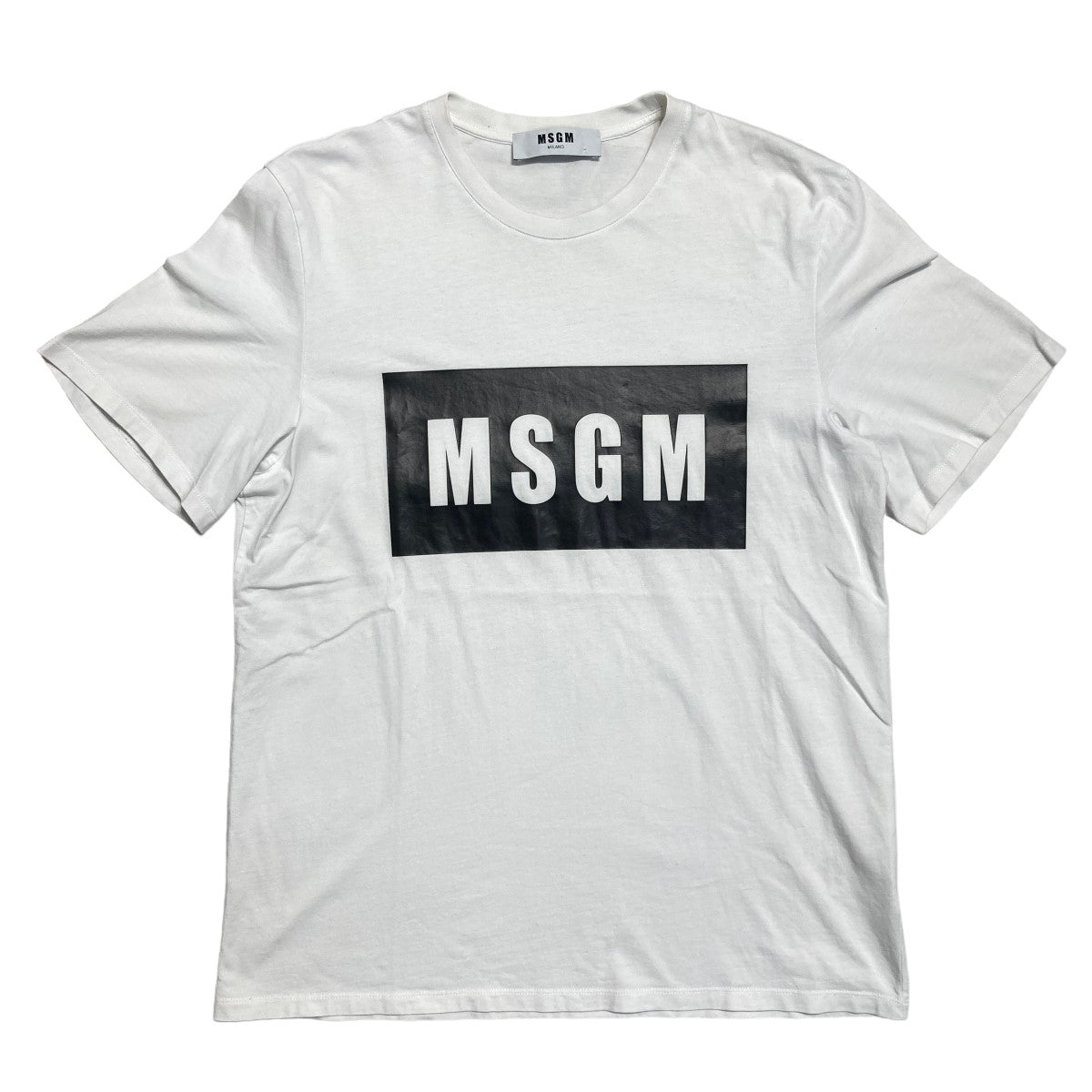MSGM(エムエスジーエム) ボックスロゴ 半袖Tシャツ／2640mm67 2640mm67 ...