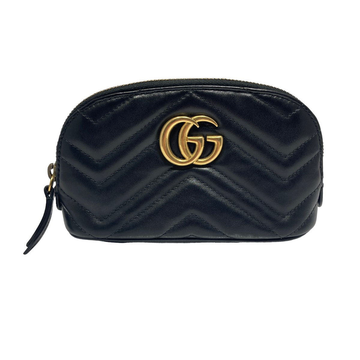 GUCCI(グッチ) GGマーモント レザーポーチ／625544 ブラック｜【公式】カインドオルオンライン ブランド古着・中古通販【kindal】