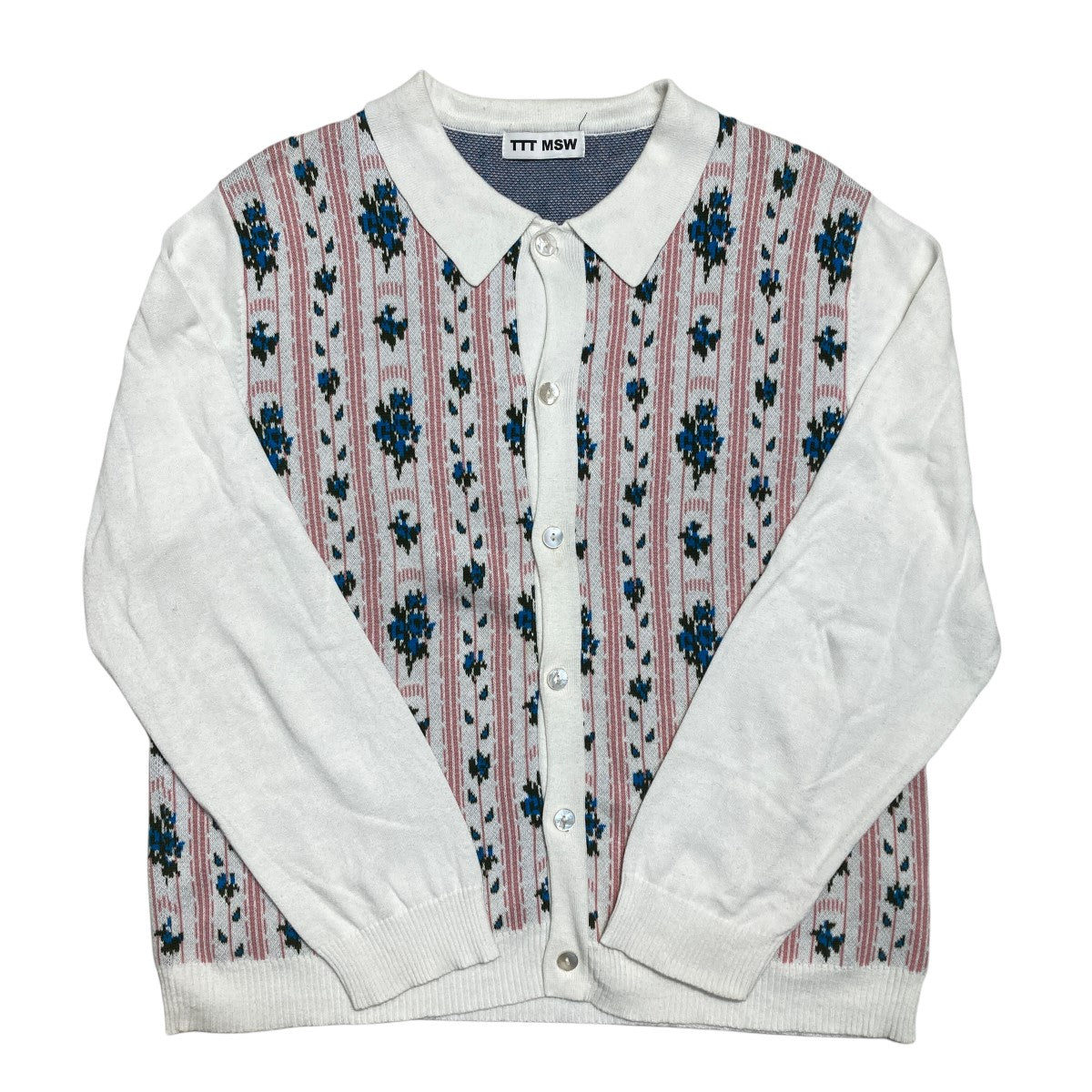 TTT MSW(ティーモダンストリートウエア) 22SS Flower Jacquard Knit Cardigan  ニットカーディガン／TTT-2022SS-KT02 TTT-2022SS-KT02 ホワイト サイズ M｜【公式】カインドオルオンライン  ブランド古着・中古通販【kindal】