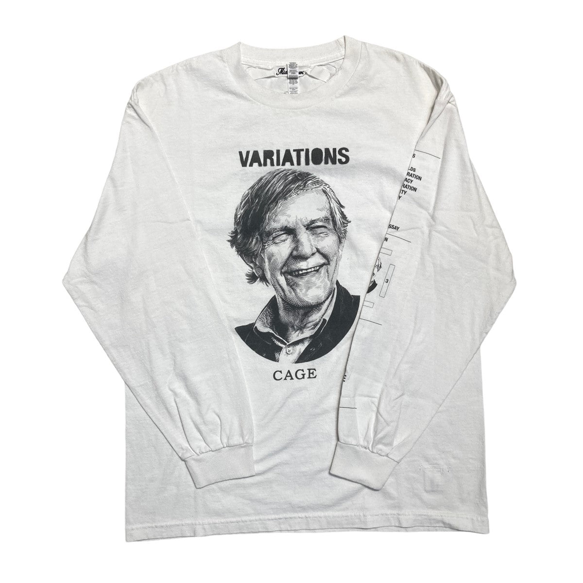 Midorikawa×TWONESS JOHN CAGE TEE 長袖カットソー ホワイト サイズ L 