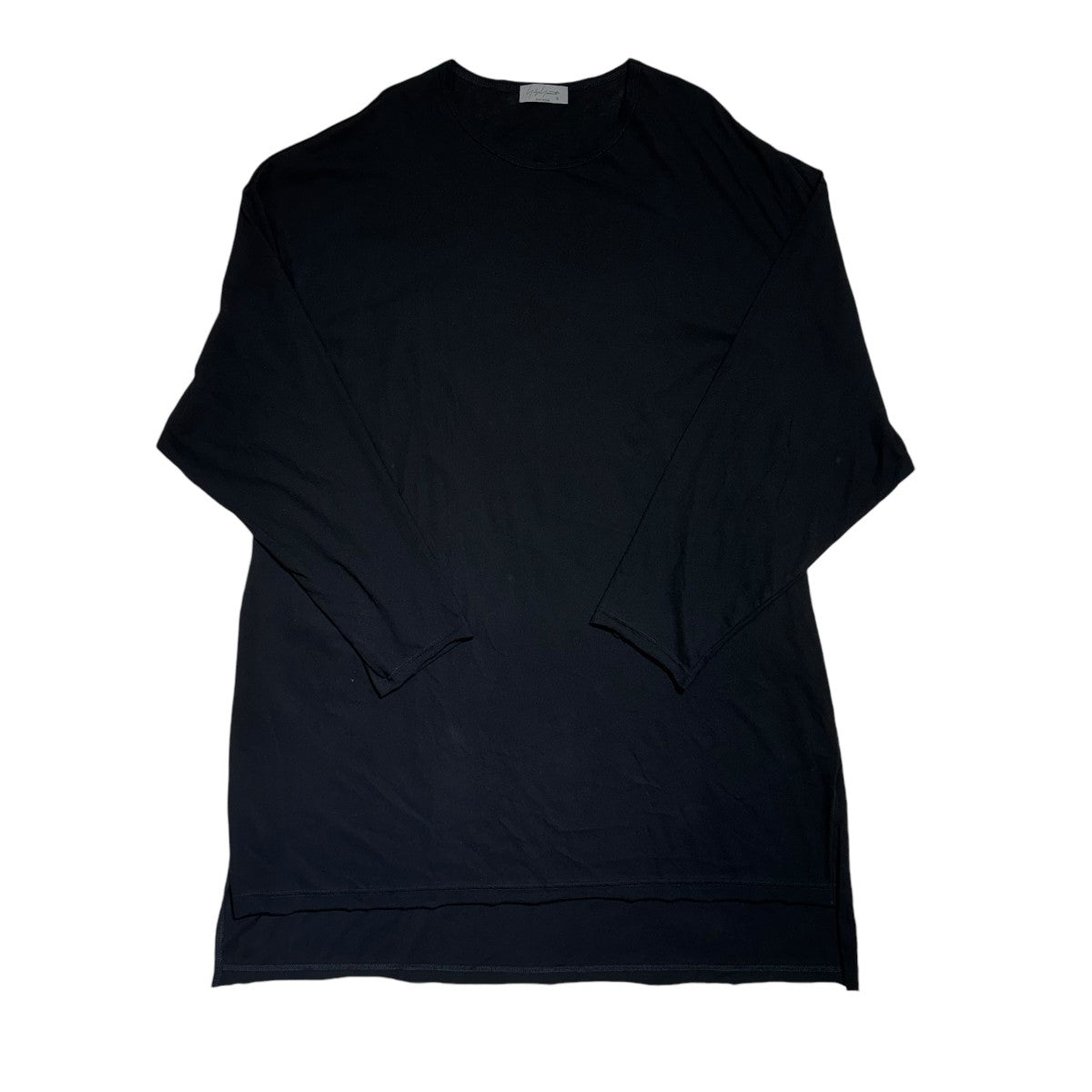 Yohji Yamamoto pour homme(ヨウジヤマモトプールオム) TECHNORAMA COTTON JUMBO LONG SLEEVE  T-SHIRTロング丈ロングスリーブカットソーHJ-T10-071 HJ-T10-071 ブラック サイズ 3｜【公式】カインドオルオンライン  ブランド古着・中古通販【kindal】