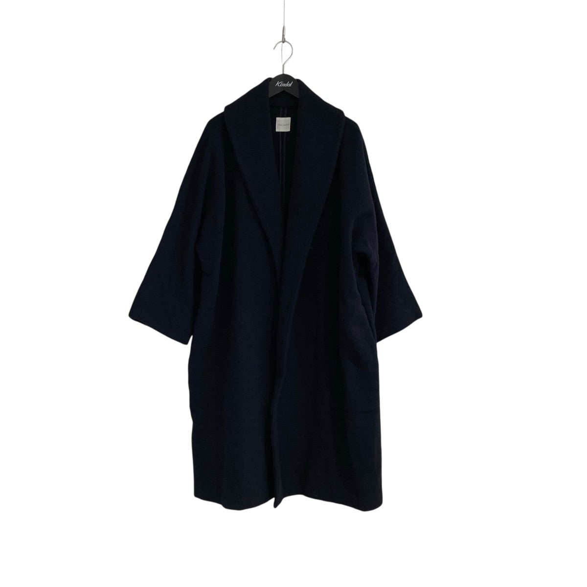 ULTERIOR ネイビー ショールカラーコート サイズ3 EDWARD'S - SUPER120'S ウール カシミヤ ステンカラーコート