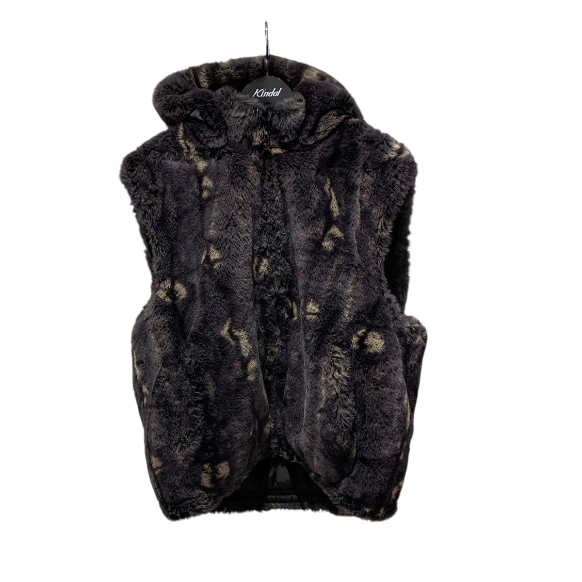 Supreme(シュプリーム) Faux fur hooded vestファーベスト グレー