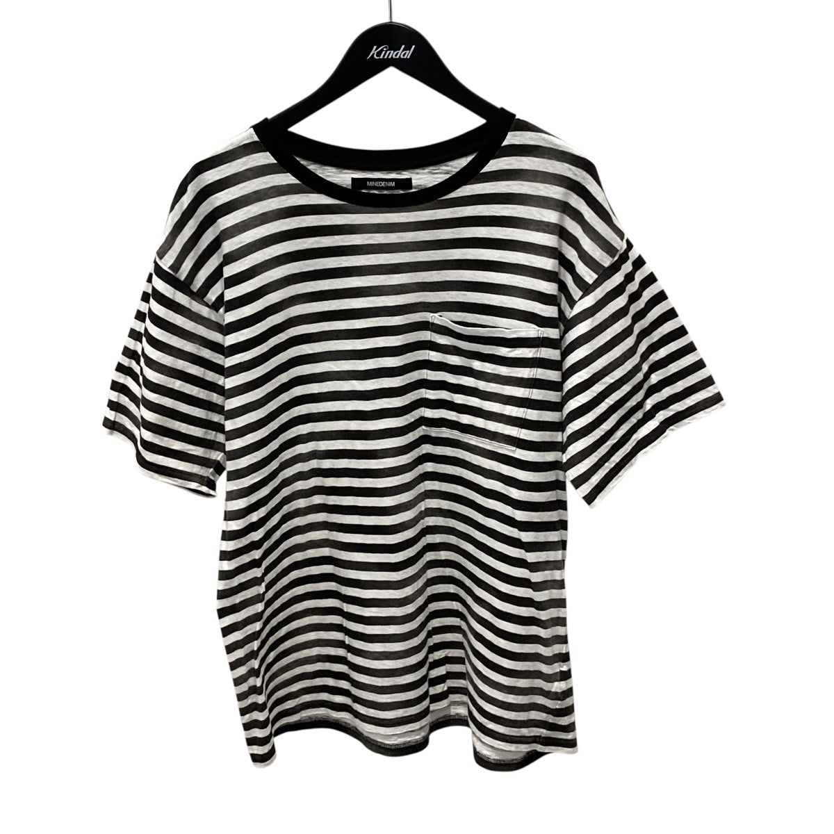 MINEDENIM(マインデニム) Hazy Border T-SHボーダー半袖Tシャツ