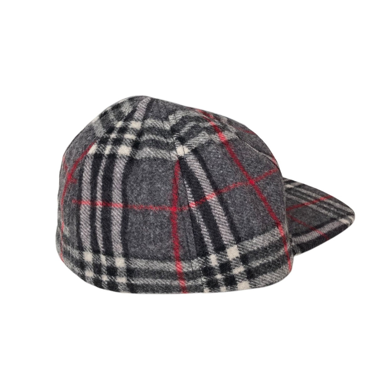 1990-00バーバリーカシミヤ再構築チェックキャップ