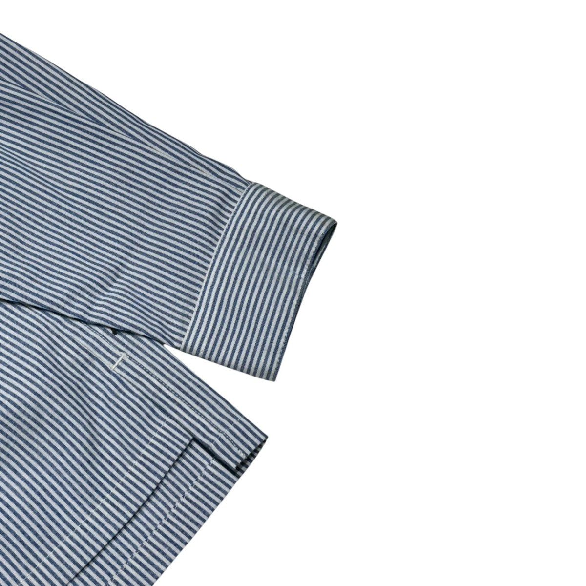 山と道 Merino Shirt Blue Stripeストライプ長袖シャツ 古着・中古-4枚目のアイテム画像