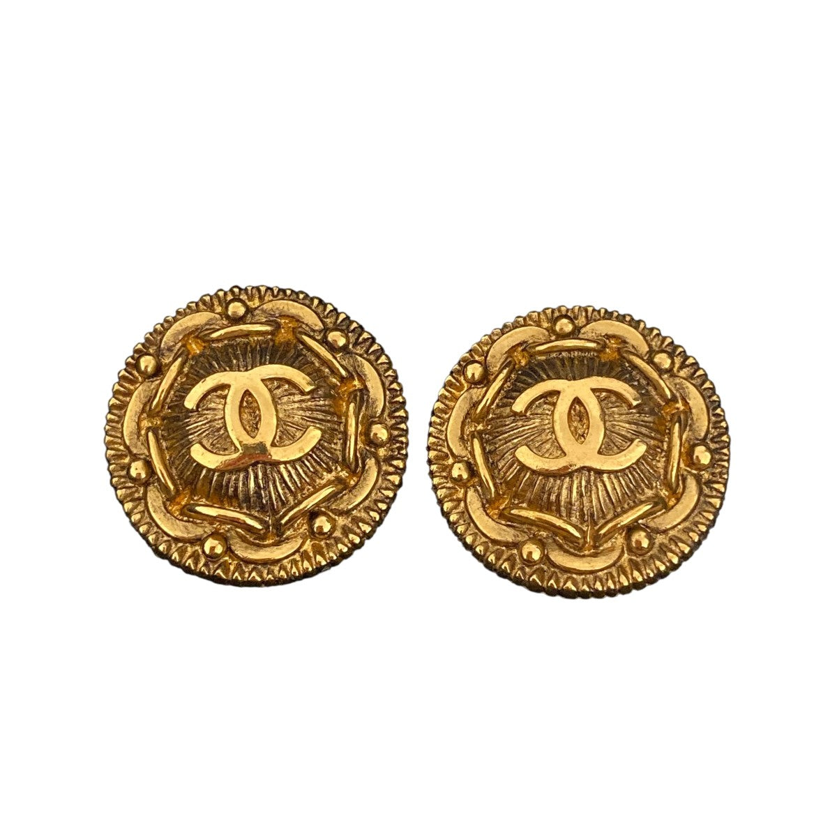 ✨CHANEL✨ココマーク✨ゴールド✨マトラッセ✨ヴィンテージ✨イヤリング✨ CHANEL シャネル ココマーク マトラッセ ヴィンテージ イヤリング