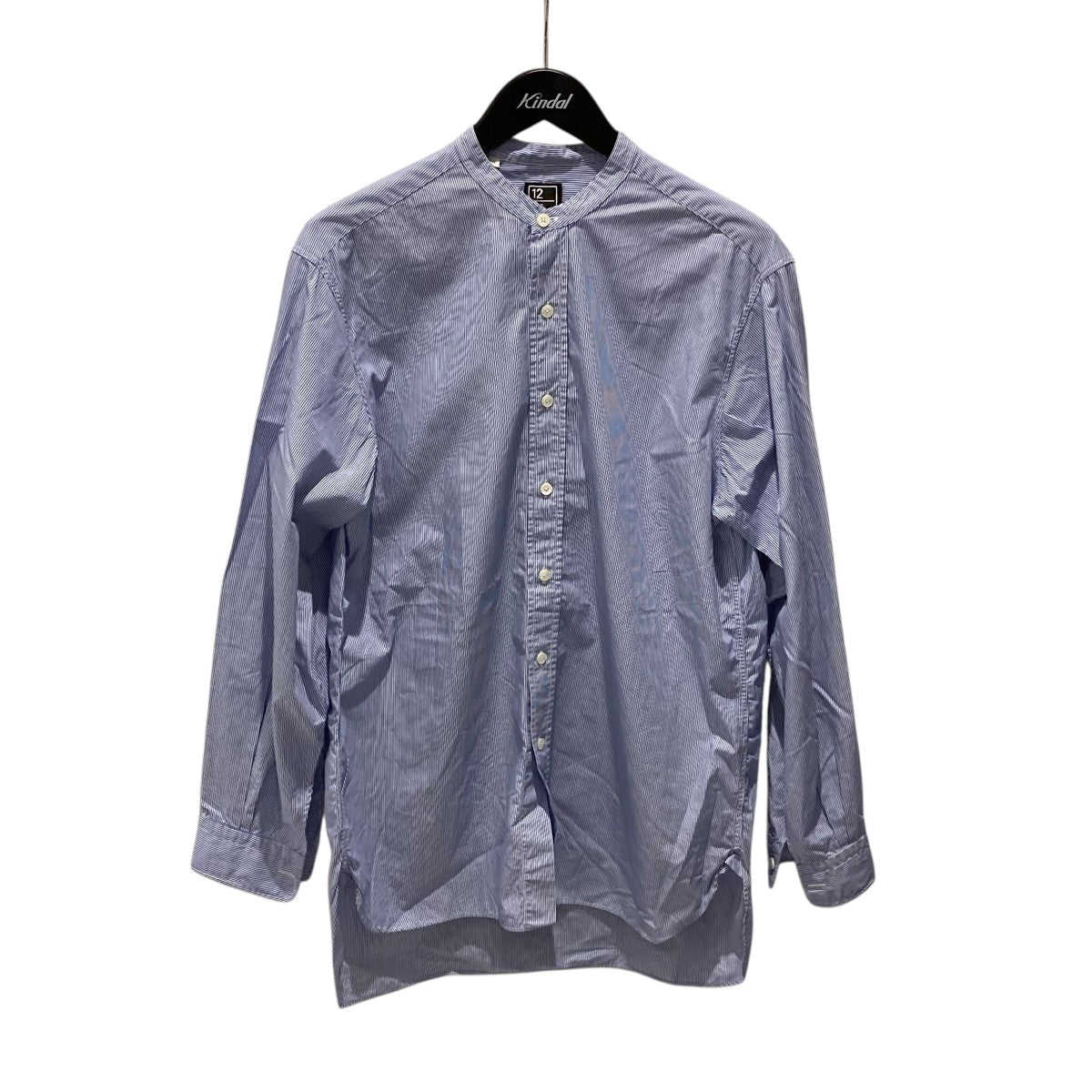 24SSOBANストライプバンドカラーシャツ