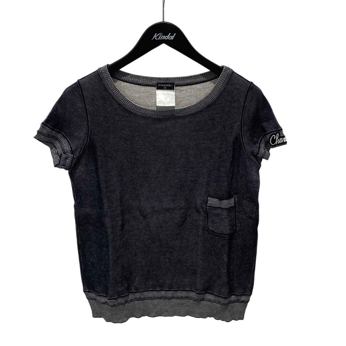シャネル Tシャツ 半袖 CHANEL(シャネル) 08P半袖TシャツM5864 M5864 ネイビー サイズ
