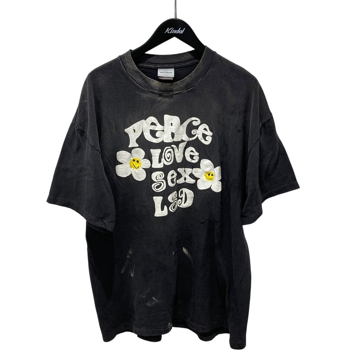 READYMADE(レディメイド) SS T-SHIRT PEACE半袖Tシャツre-co-bk
