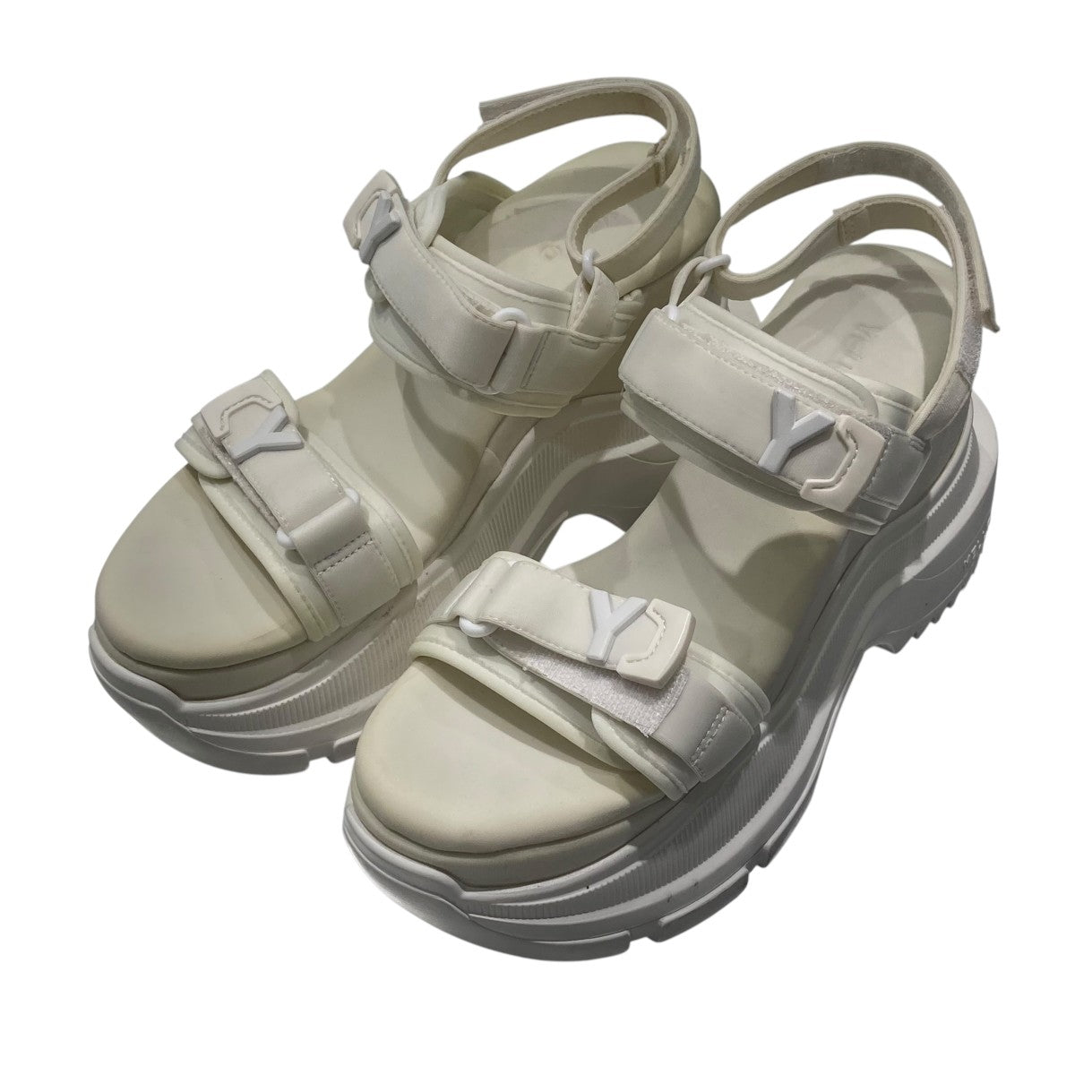 YELLO(イエロ) GRACE PLATFORM SANDALS厚底サンダル ホワイト サイズ M 
