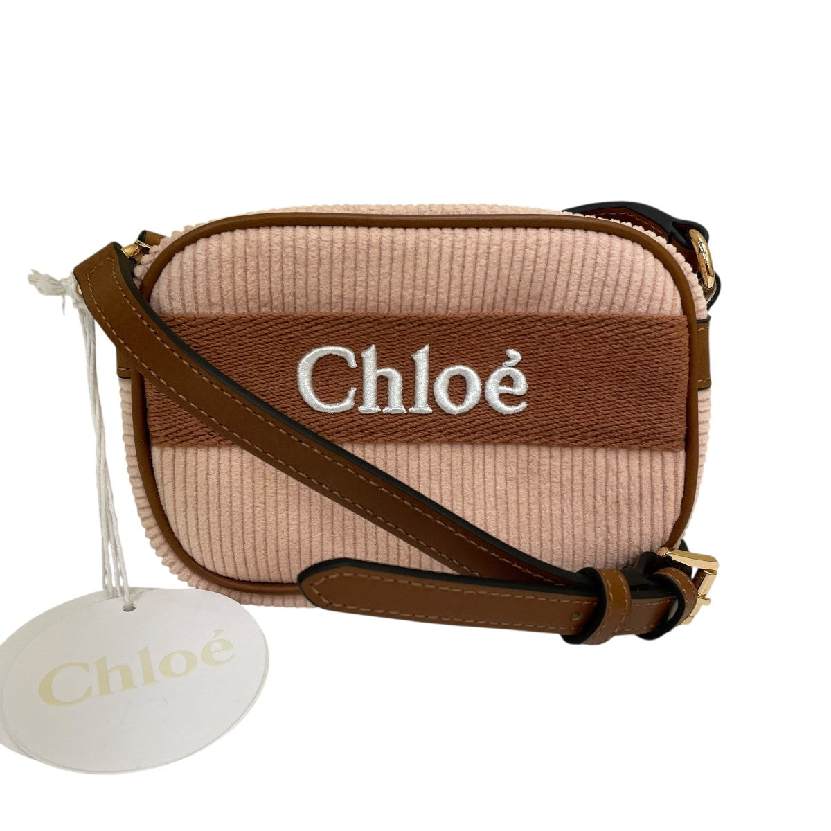 Chloé コーデュロイショルダーバッグ Chloe(クロエ) コーデュロイショルダーバッグ ベージュ｜【公式