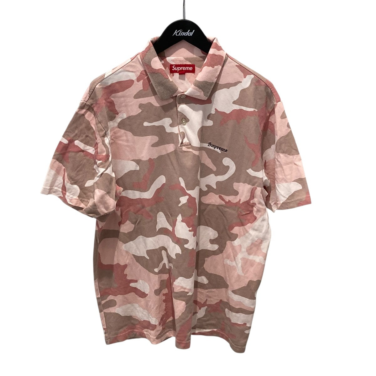 Supreme(シュプリーム) Washed Camo Polo Pink Camoカモフラージュ 