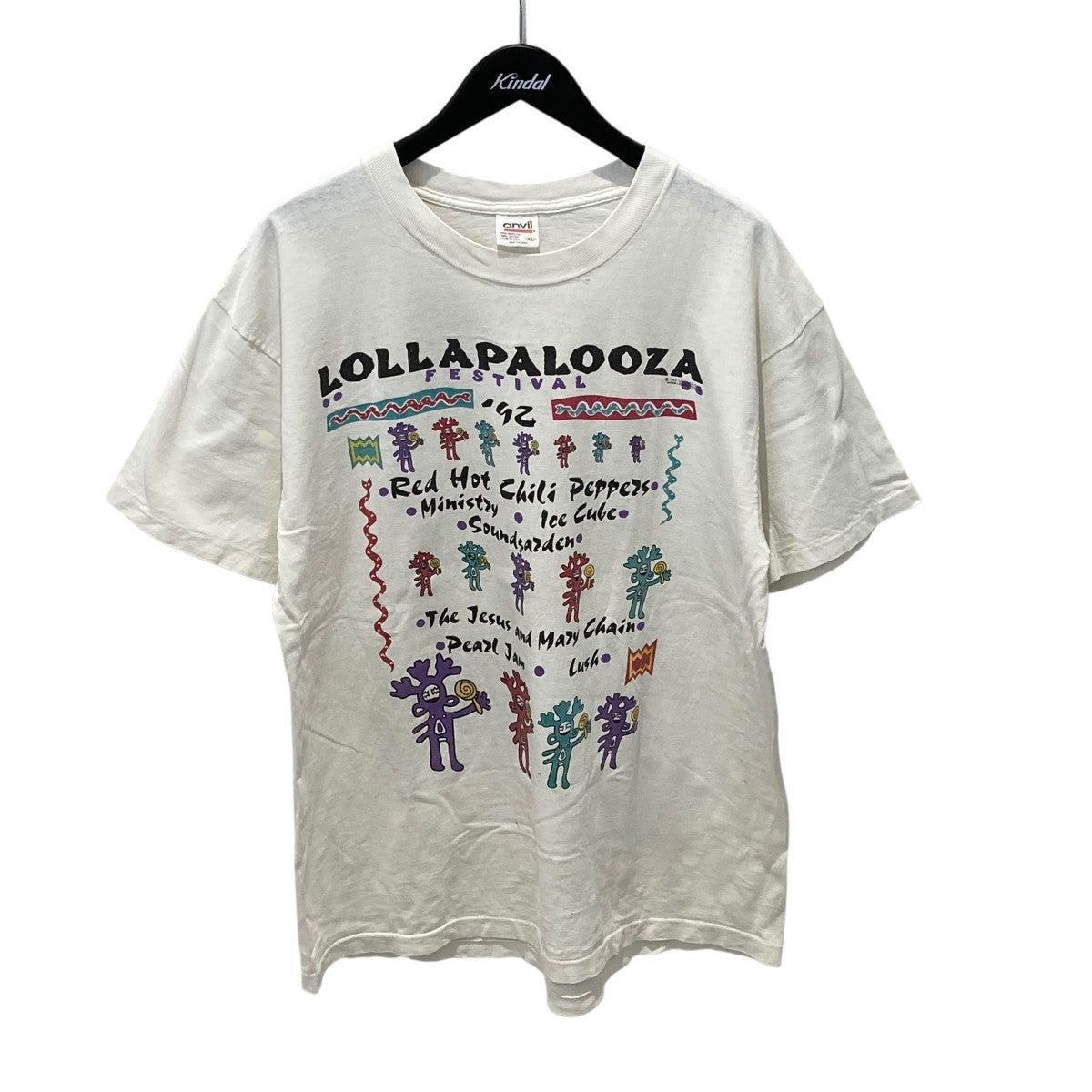 USED(ユーズド) LOLLAPALOOZA anvil 1992半袖Tシャツ ホワイト