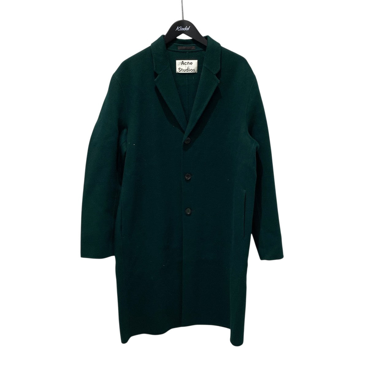 Acne Studios ブラック チェスターコート CHARLES 46 Acne Studios ブラック チェスターコート サイズ46 Acne Studious