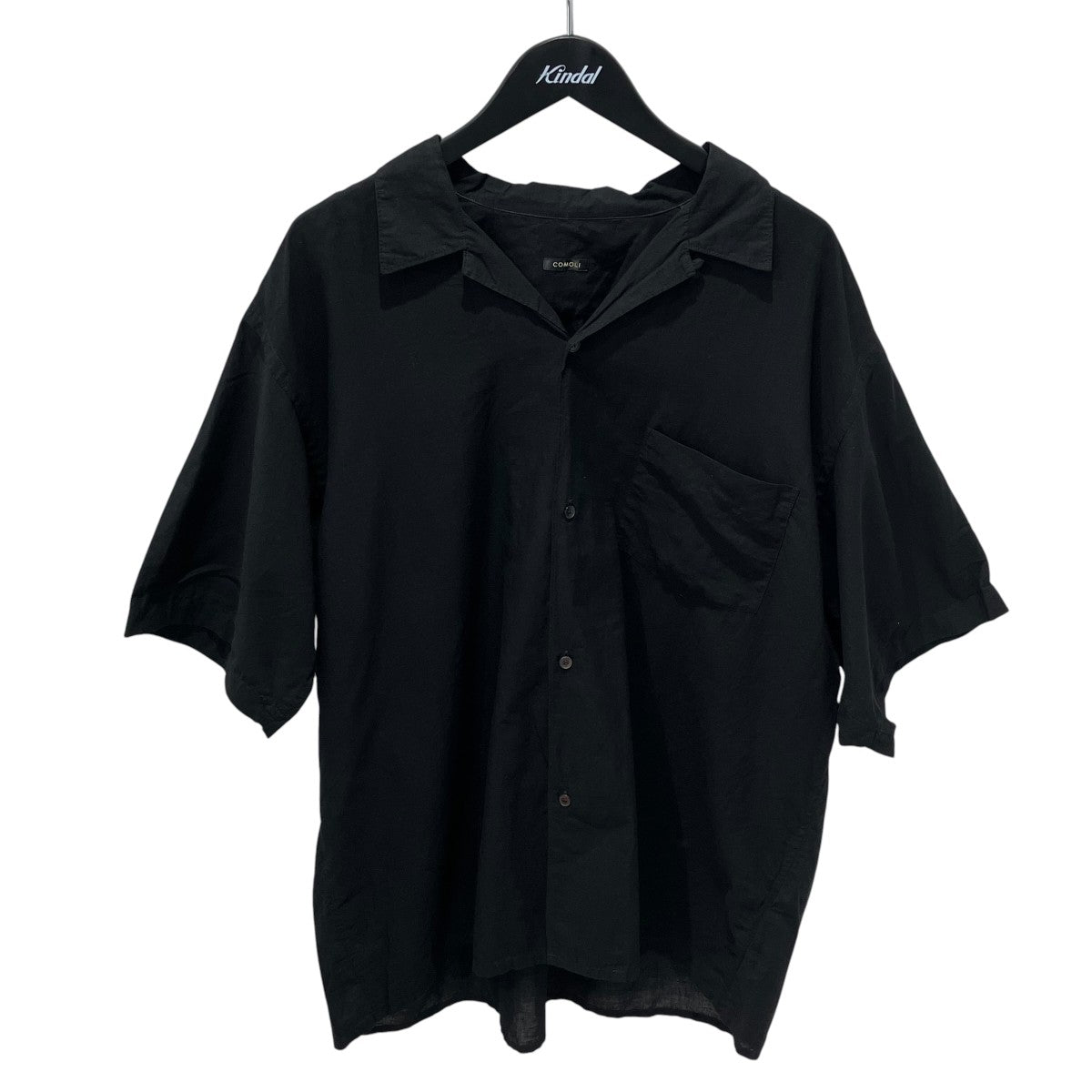 COMOLI コモリ KHADIコットン半袖オープンカラーシャツ半袖シャツB01-02012 B01-02012 ブラック サイズ 4 公式 ブランド古着・中古通販 kindal