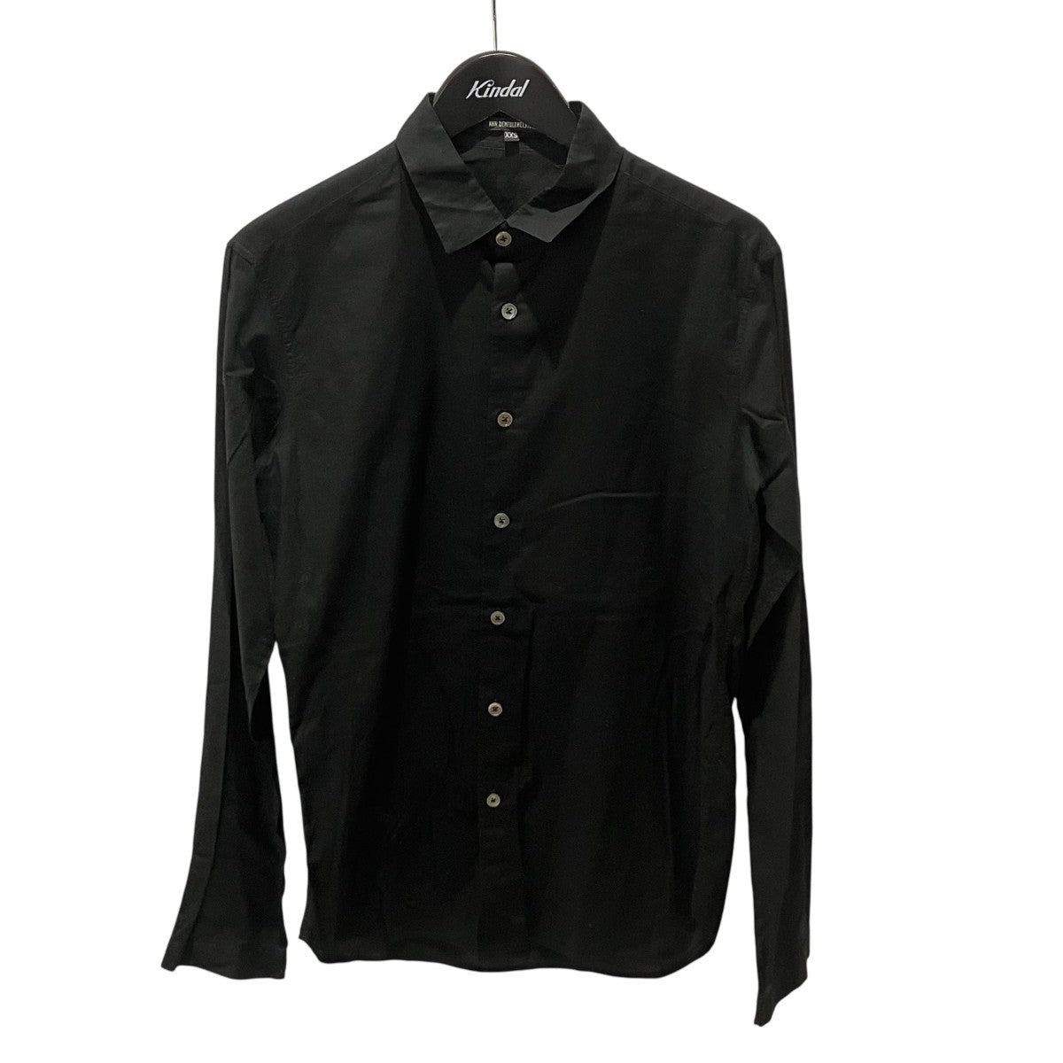 ANN DEMEULEMEESTER アンドゥムルメステール ブラウス L 黒 【古着】【中古】【送料無料】 ANN DEMEULEMEESTER(アンドゥムルメステール) 長袖シャツ ブラック