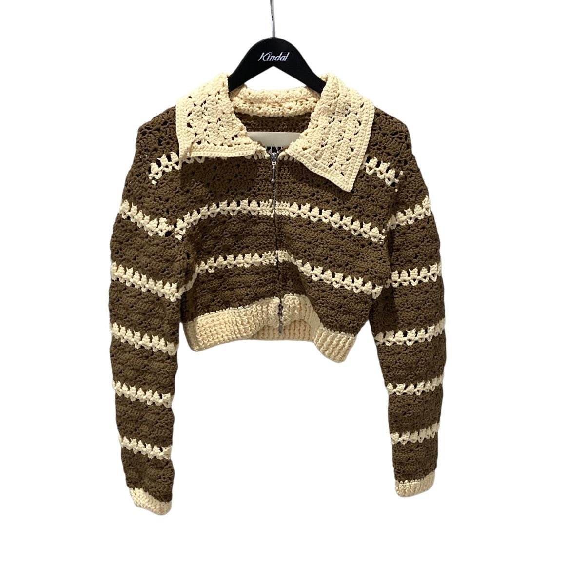 トップス crochet KNIT zip cardigan NKNIT NKNIT(ンニット) crochet KNIT zip cardiganジップニットn25ss-069